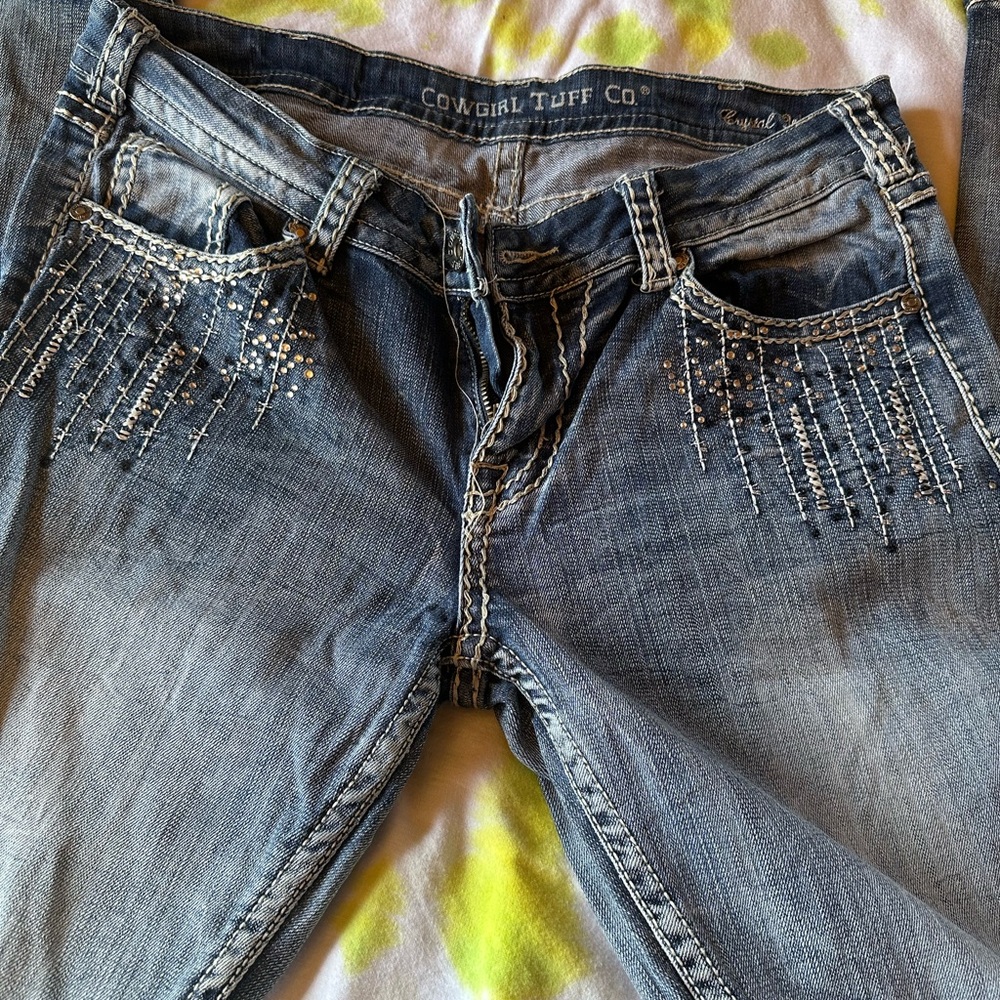 Cowgirl Tuff Crystal Waterfall Jeans